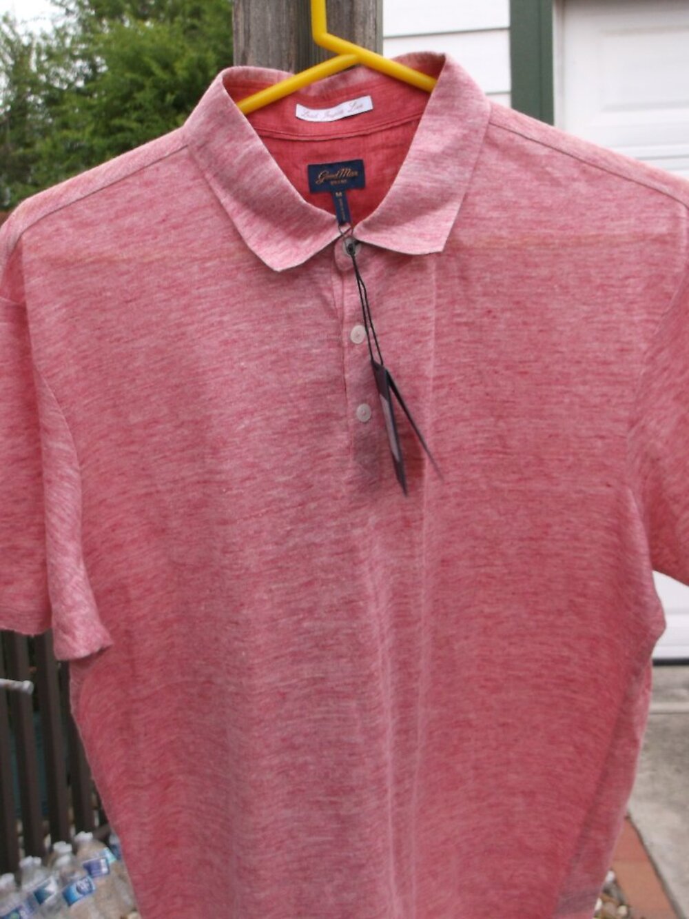 👕NWT Good Man Brand Men’s M Polo – Red, Hibiscus Heather